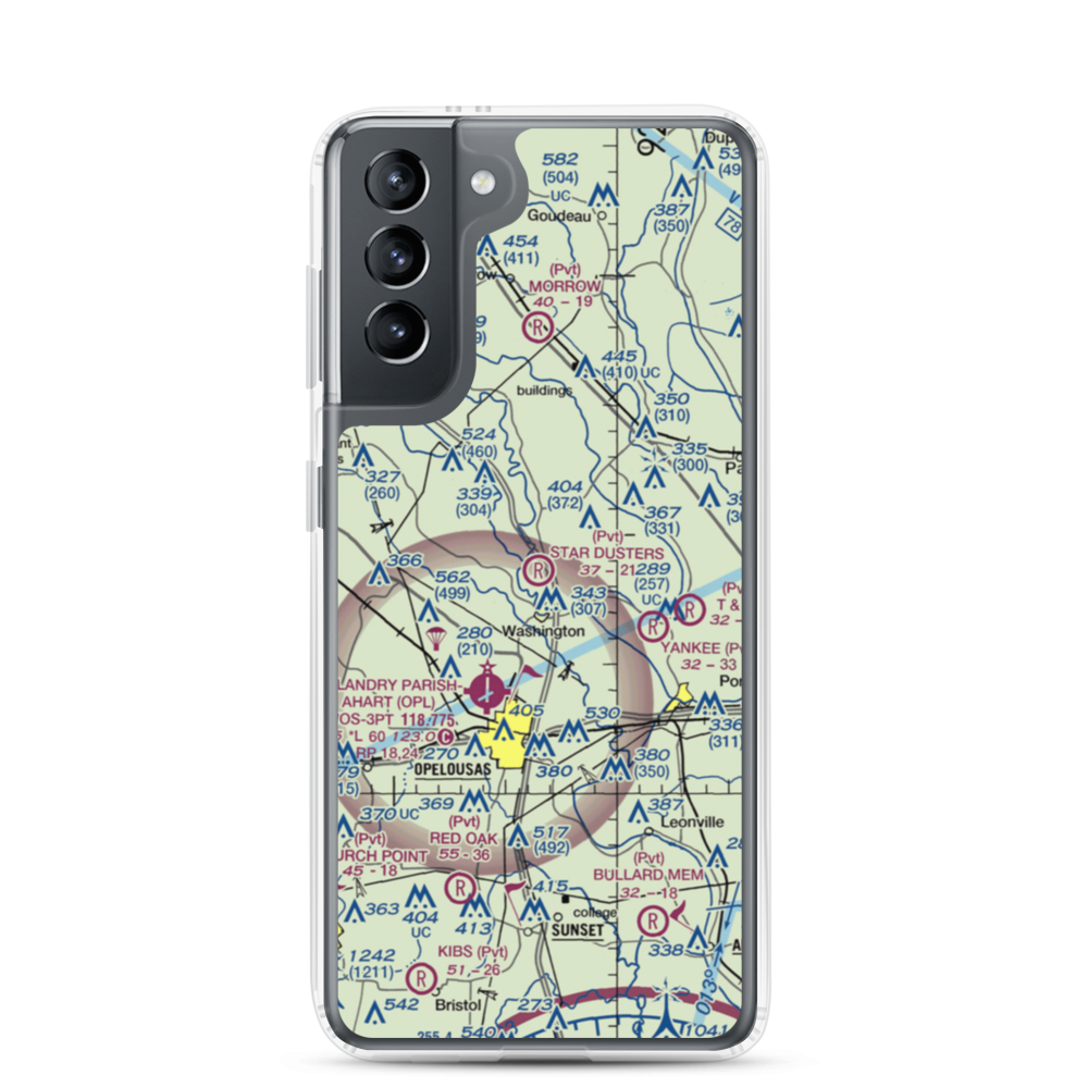 Star Dusters Airport (8TA9) VFR Sectional Samsung Case Samsung Galaxy S21 model shown