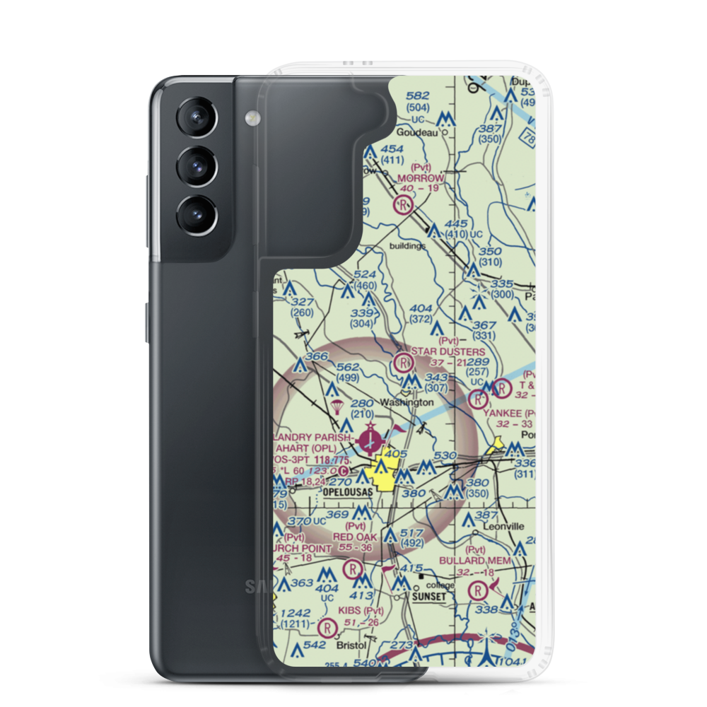 Star Dusters Airport (8TA9) VFR Sectional Samsung Case Samsung Galaxy S21 model shown