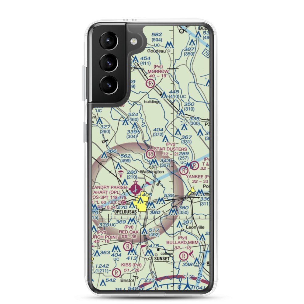 Star Dusters Airport (8TA9) VFR Sectional Samsung Case Samsung Galaxy S21 Plus model shown