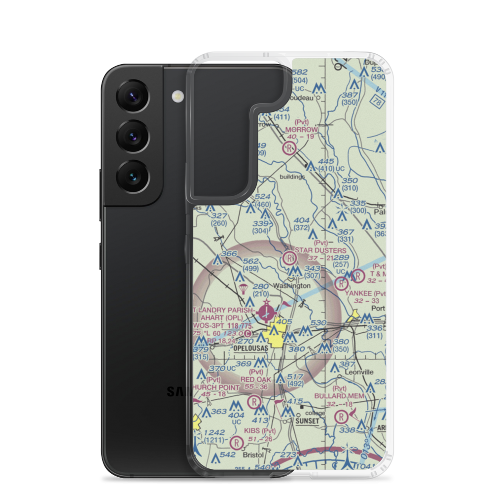 Star Dusters Airport (8TA9) VFR Sectional Samsung Case Samsung Galaxy S22 model shown