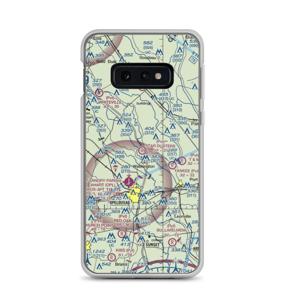 Star Dusters Airport (8TA9) VFR Sectional Samsung Case Samsung Galaxy S10e model shown