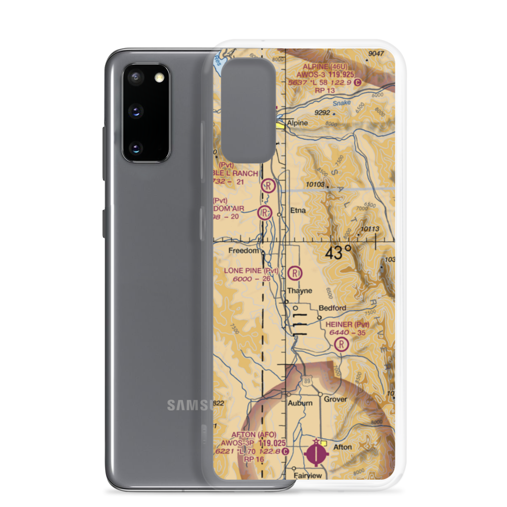 Star Valley Ranch Airport (WY39) VFR Sectional Samsung Case Samsung Galaxy S20 model shown