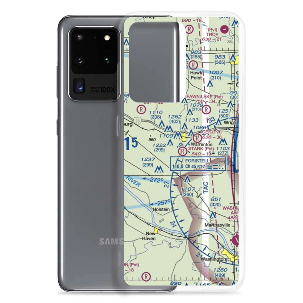 Stark Airport (MU18) VFR Sectional Samsung Case Samsung Galaxy S20 Ultra model shown