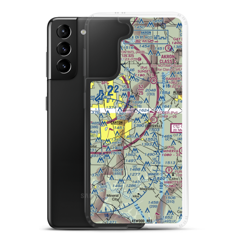 Stark County Sheriff Heliport (5D1) VFR Sectional Samsung Case Samsung Galaxy S21 Plus model shown