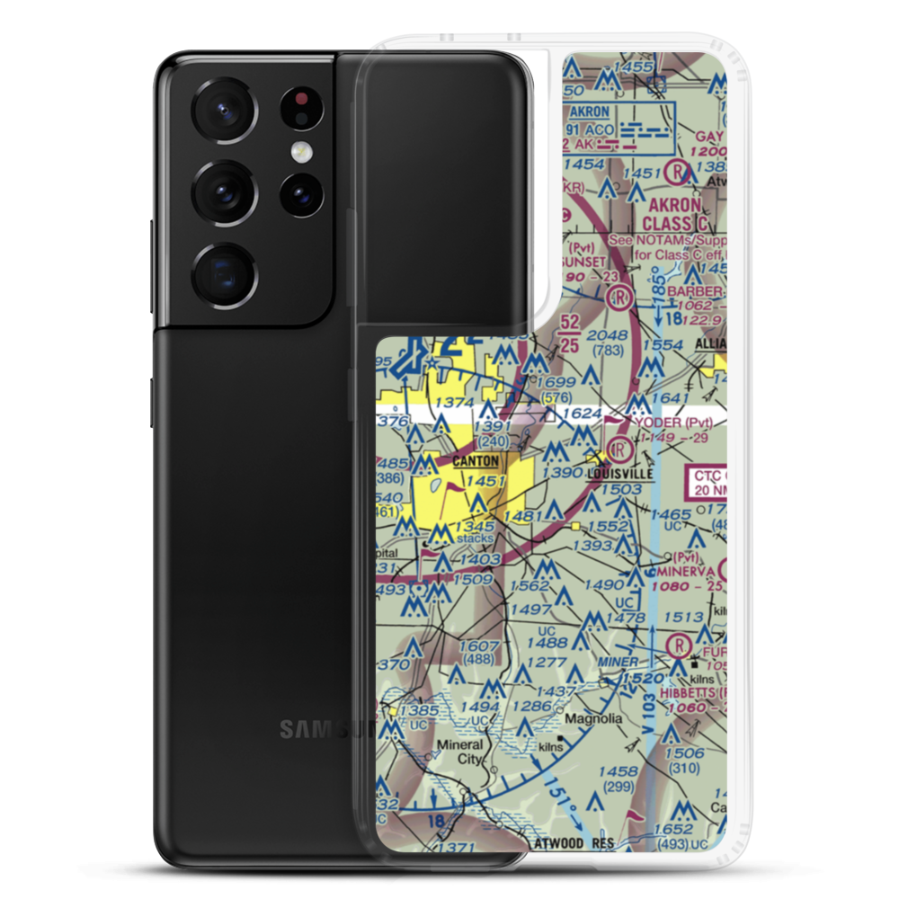 Stark County Sheriff Heliport (5D1) VFR Sectional Samsung Case Samsung Galaxy S21 Ultra model shown