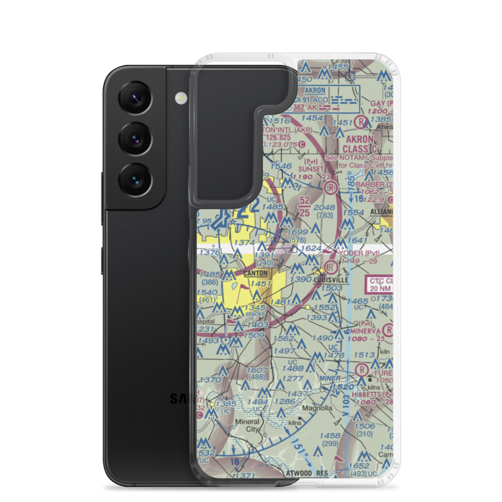 Stark County Sheriff Heliport (5D1) VFR Sectional Samsung Case Samsung Galaxy S22 model shown