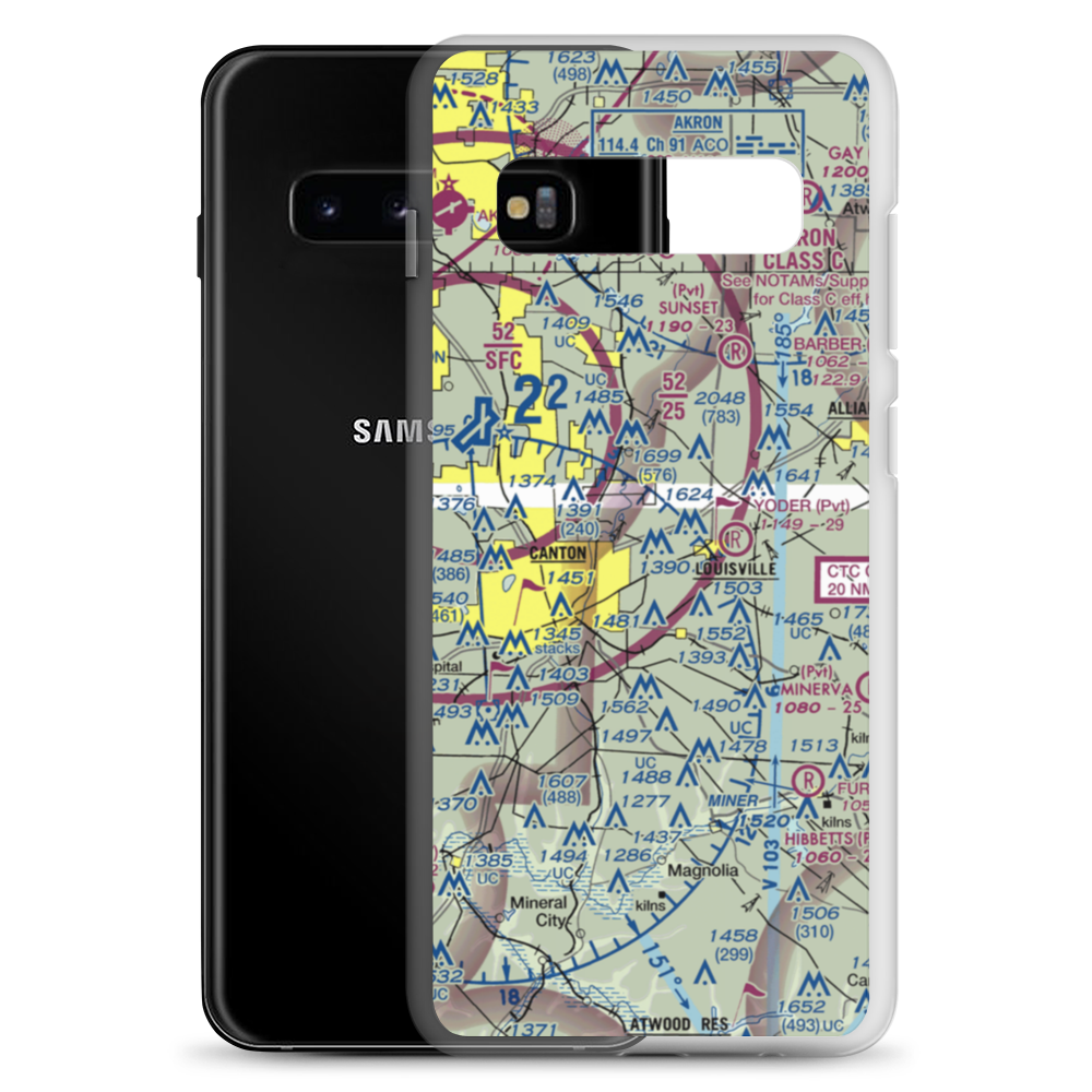 Stark County Sheriff Heliport (5D1) VFR Sectional Samsung Case Samsung Galaxy S10+ model shown