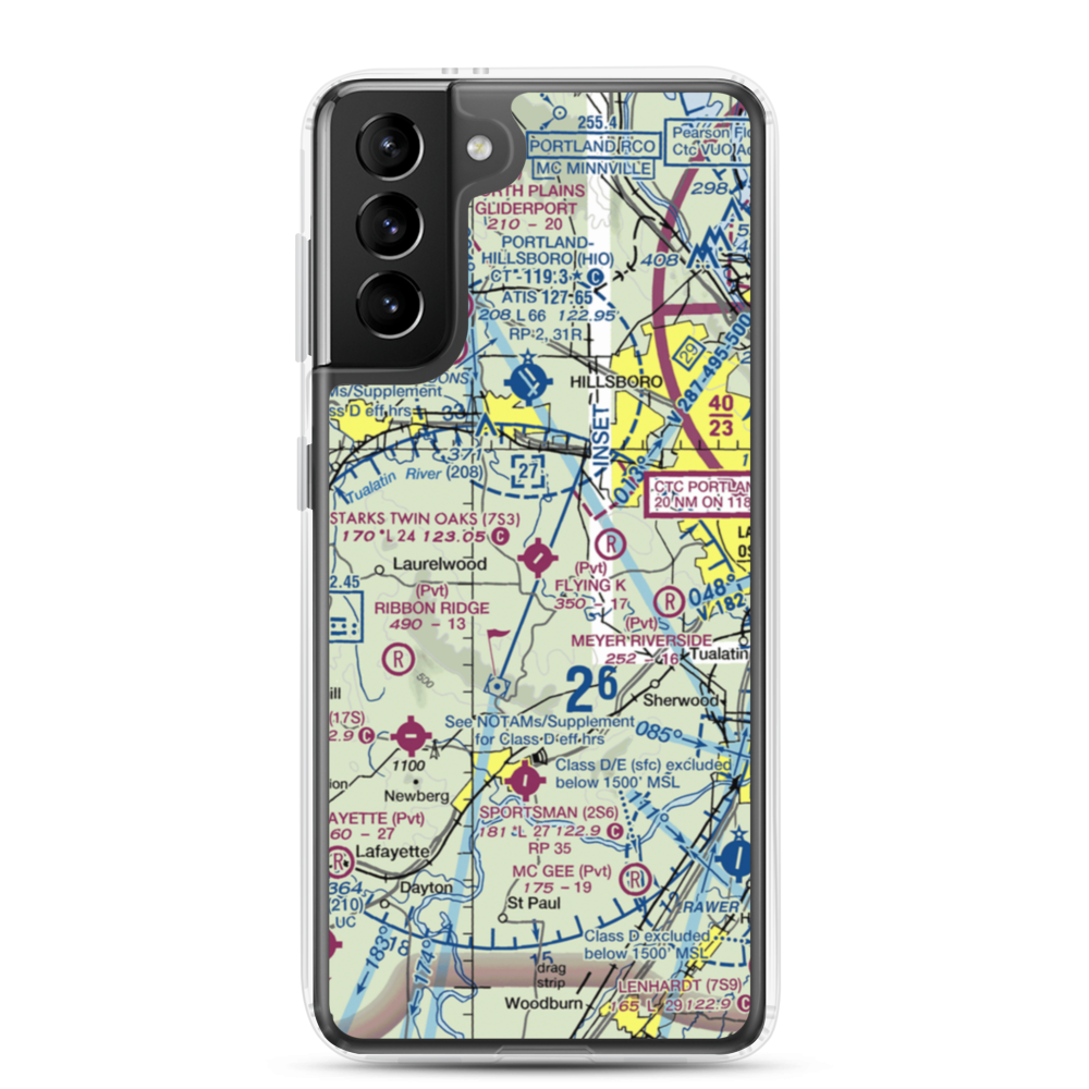 Stark's Twin Oaks Airpark (7S3) VFR Sectional Samsung Case Samsung Galaxy S21 Plus model shown