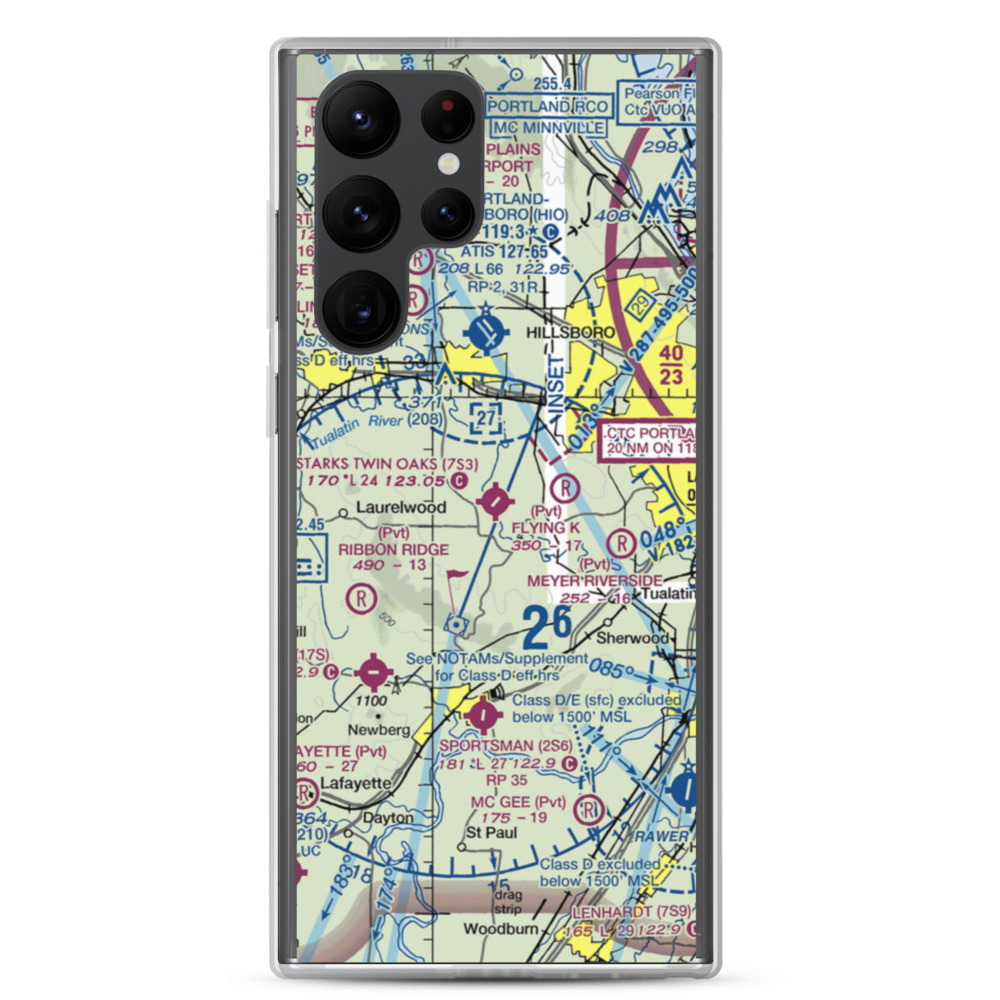 Stark's Twin Oaks Airpark (7S3) VFR Sectional Samsung Case Samsung Galaxy S22 Ultra model shown