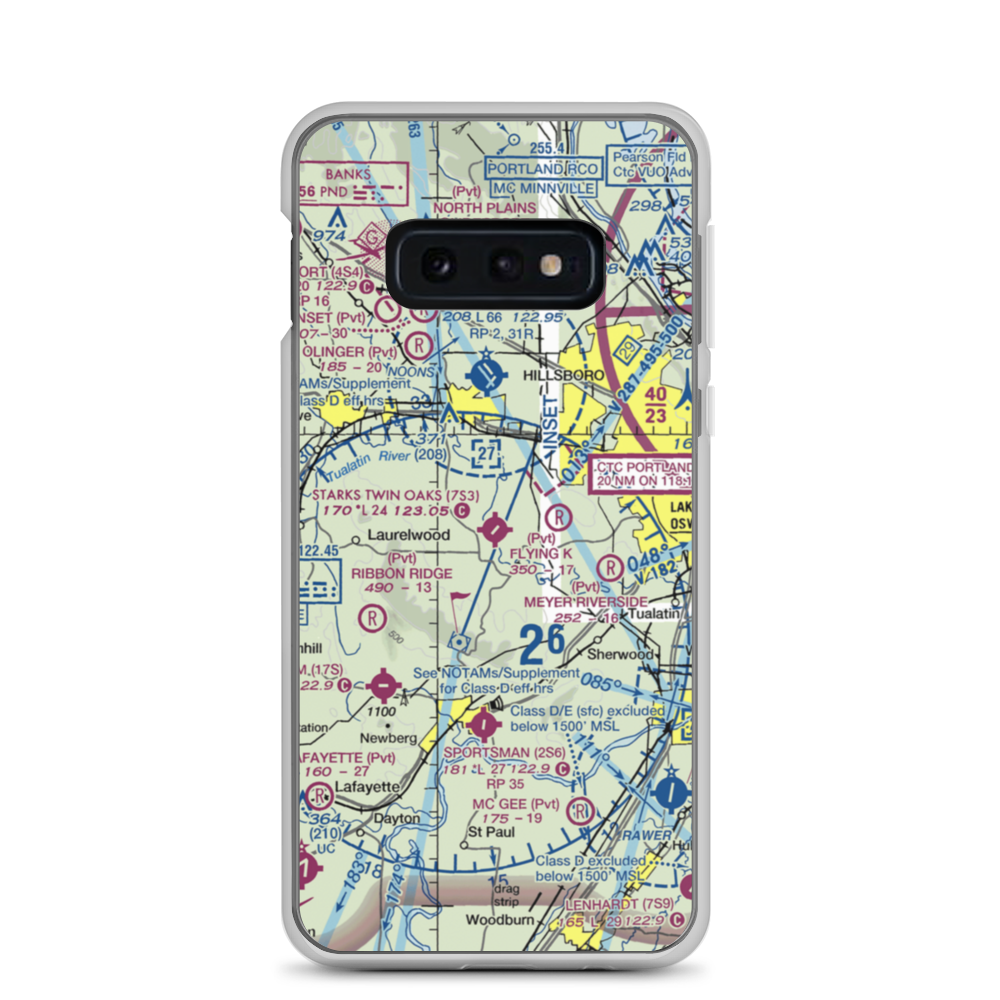 Stark's Twin Oaks Airpark (7S3) VFR Sectional Samsung Case Samsung Galaxy S10e model shown