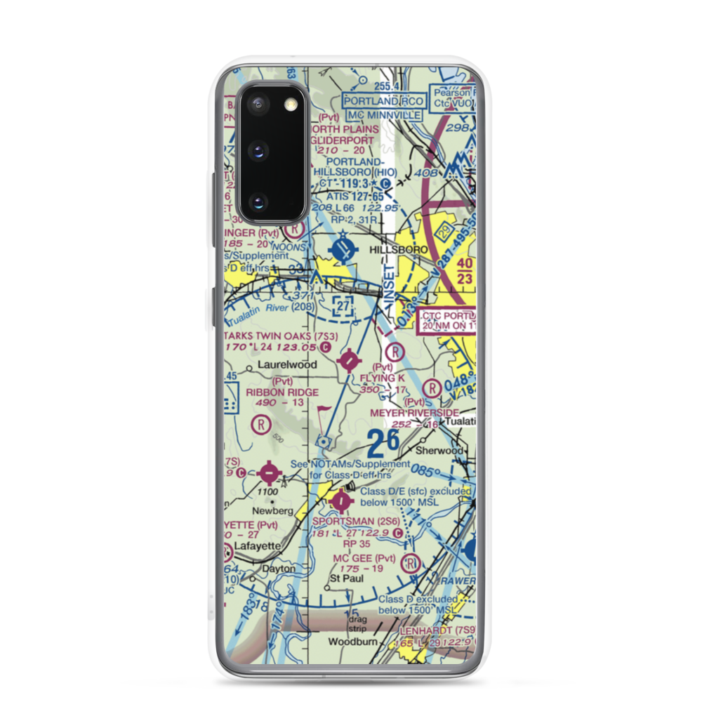 Stark's Twin Oaks Airpark (7S3) VFR Sectional Samsung Case Samsung Galaxy S20 model shown