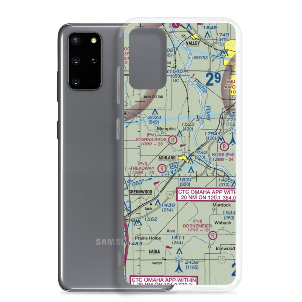 Starns Auxiliary Airport (NE15) VFR Sectional Samsung Case Samsung Galaxy S20 Plus model shown