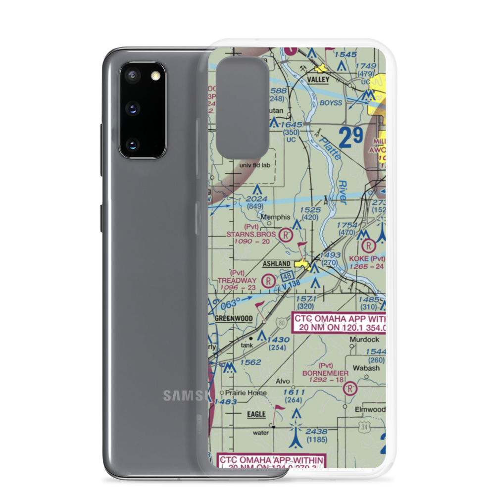 Starns Auxiliary Airport (NE15) VFR Sectional Samsung Case Samsung Galaxy S20 model shown