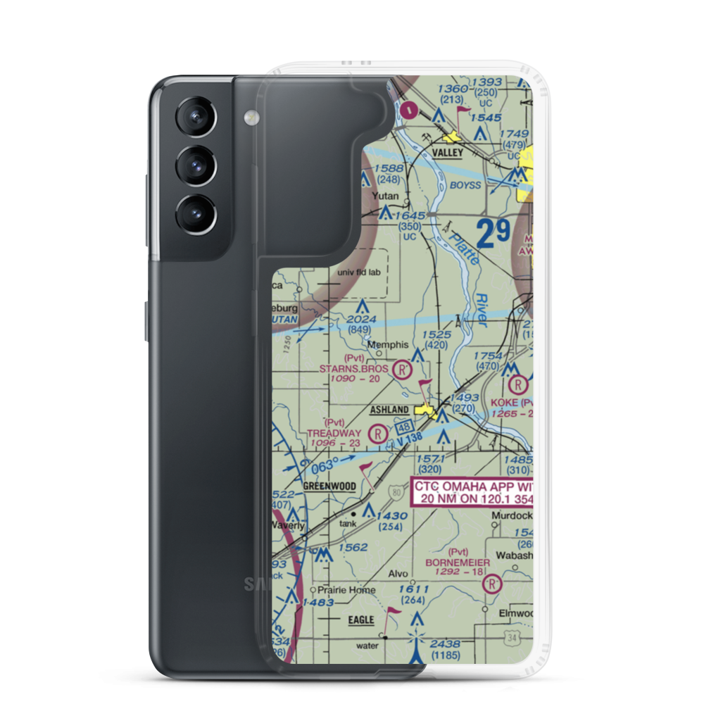 Starns Brothers Airport (53NE) VFR Sectional Samsung Case Samsung Galaxy S21 model shown