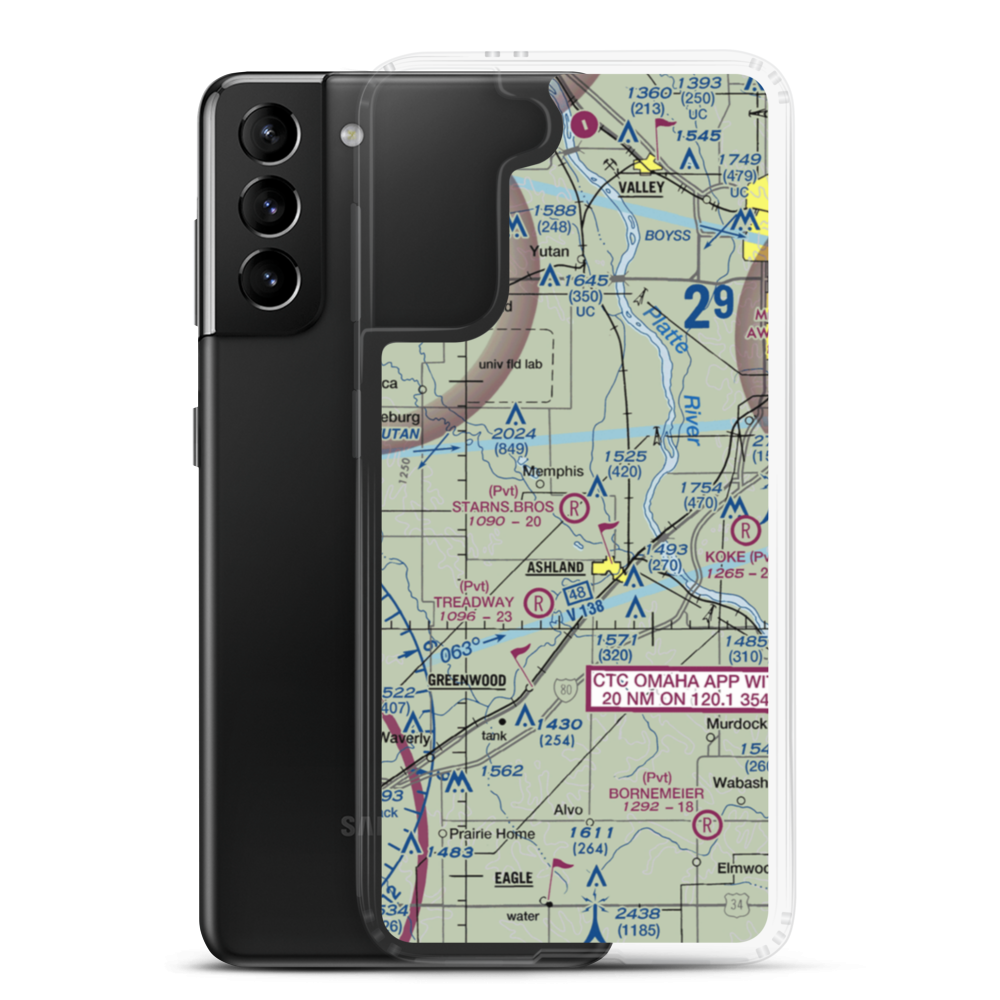Starns Brothers Airport (53NE) VFR Sectional Samsung Case Samsung Galaxy S21 Plus model shown
