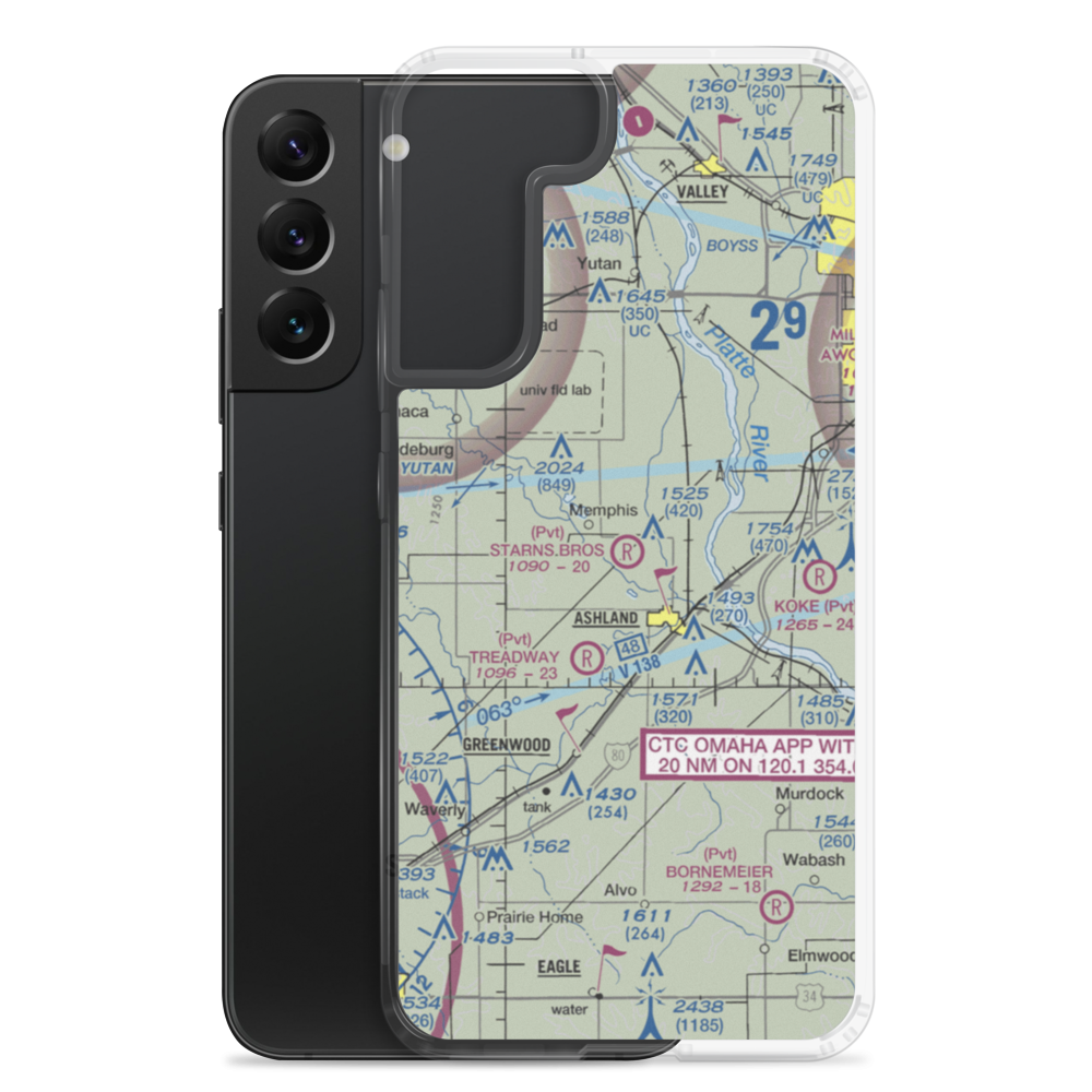 Starns Brothers Airport (53NE) VFR Sectional Samsung Case Samsung Galaxy S22 Plus model shown