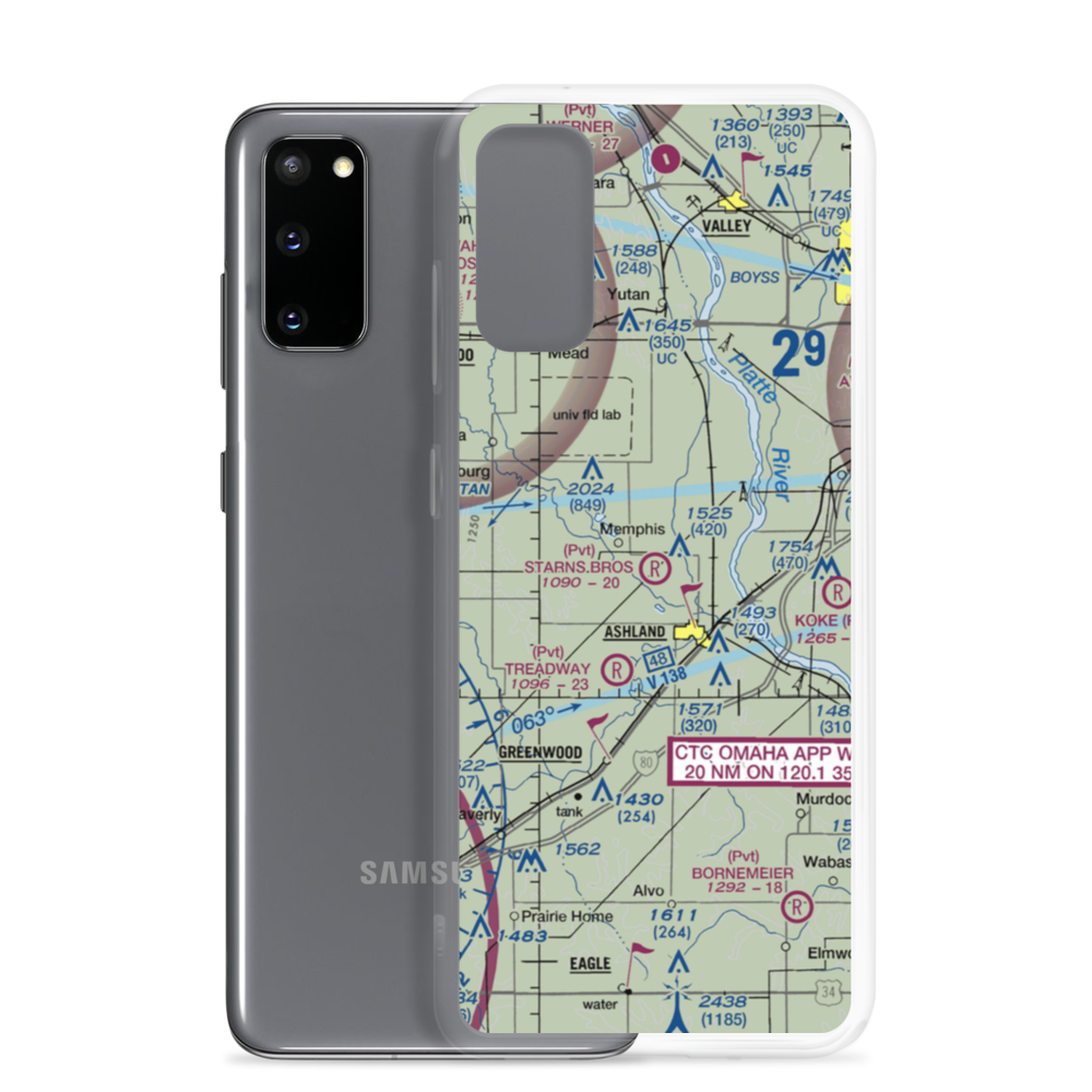Starns Brothers Airport (53NE) VFR Sectional Samsung Case Samsung Galaxy S20 model shown