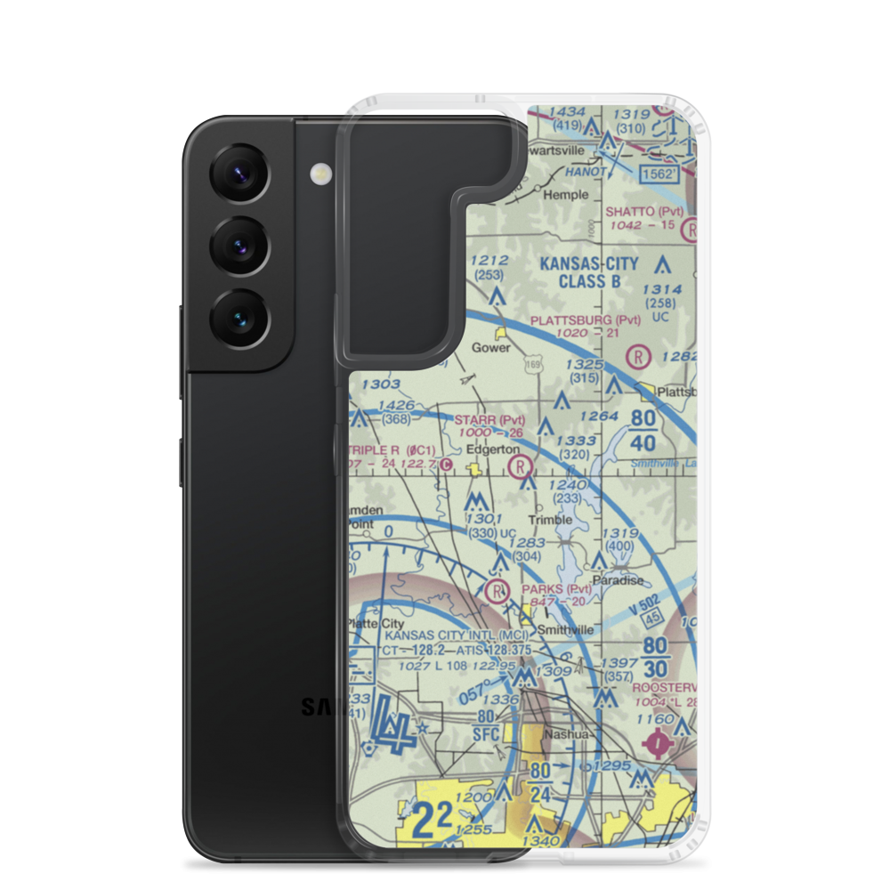 Starr Airport (MO94) VFR Sectional Samsung Case Samsung Galaxy S22 model shown