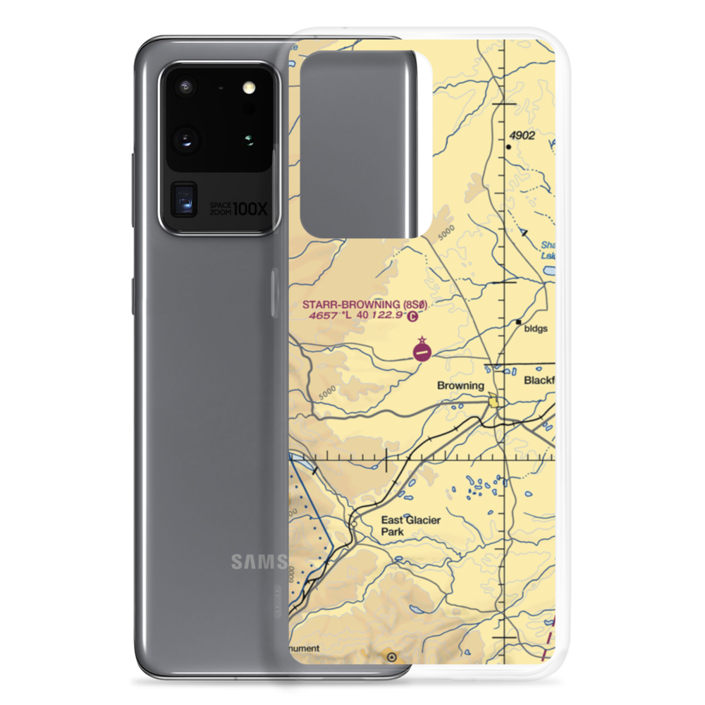 Starr Browning Airstrip (8S0) VFR Sectional Samsung Case Samsung Galaxy S20 Ultra model shown