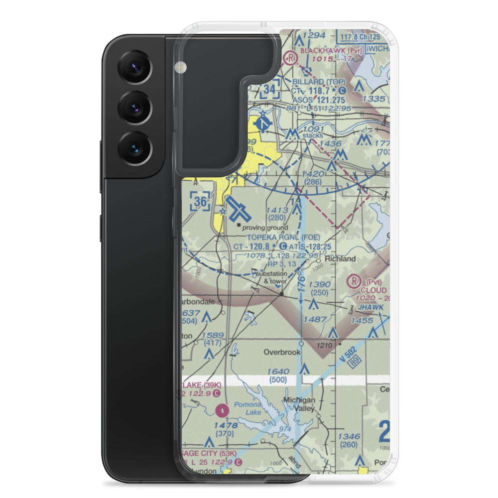 Starshire Farm Airport (2KS9) VFR Sectional Samsung Case Samsung Galaxy S22 Plus model shown