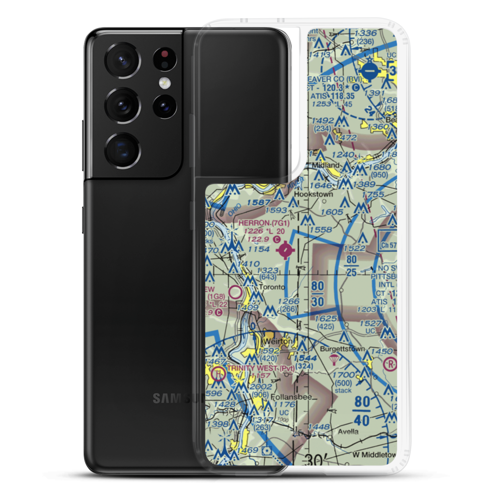 Stateline Airport (29PA) VFR Sectional Samsung Case Samsung Galaxy S21 Ultra model shown