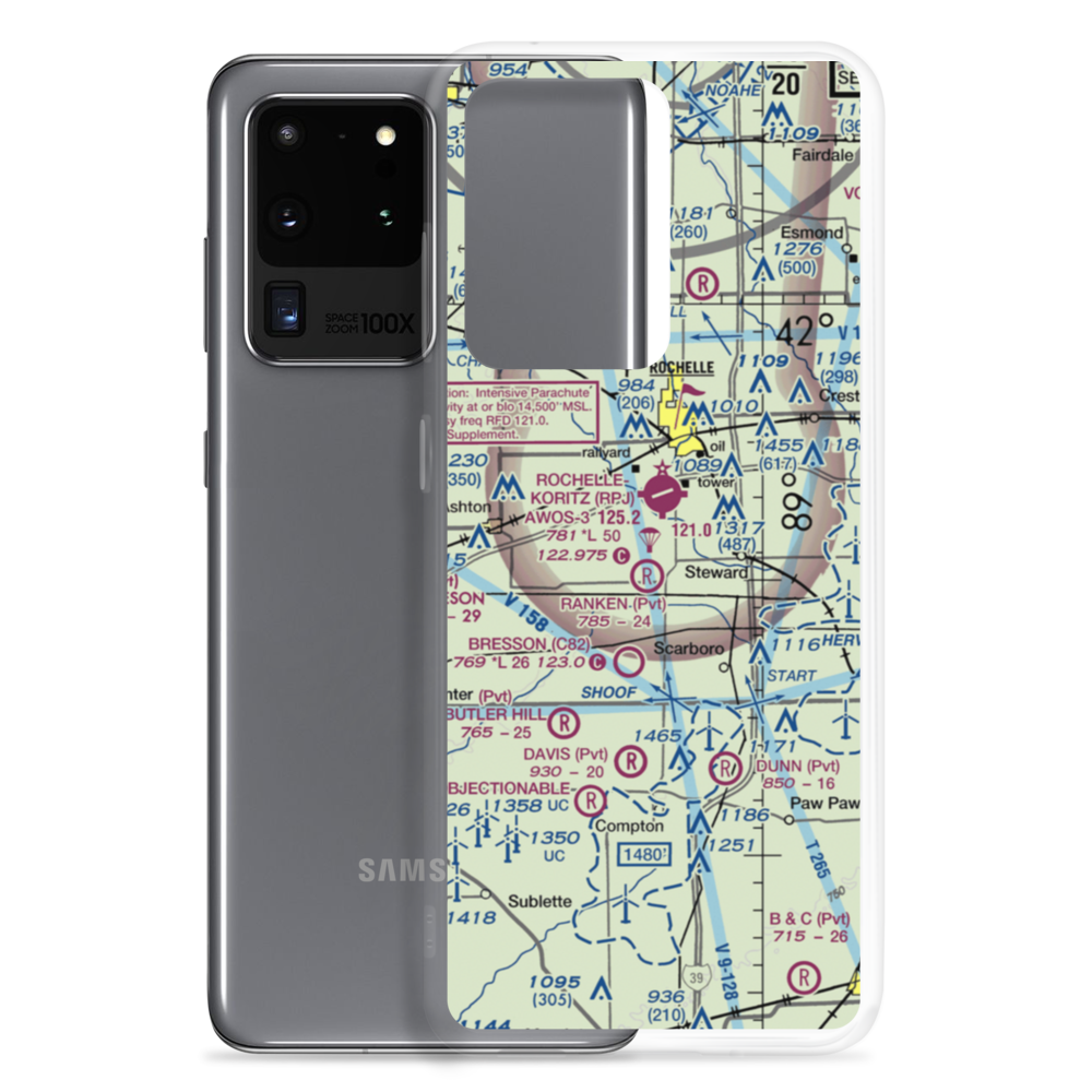 Staton Airport (4LL1) VFR Sectional Samsung Case Samsung Galaxy S20 Ultra model shown