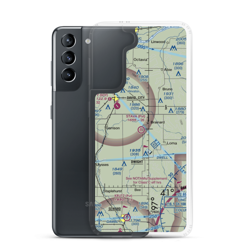 Stava Airport (78NE) VFR Sectional Samsung Case Samsung Galaxy S21 model shown