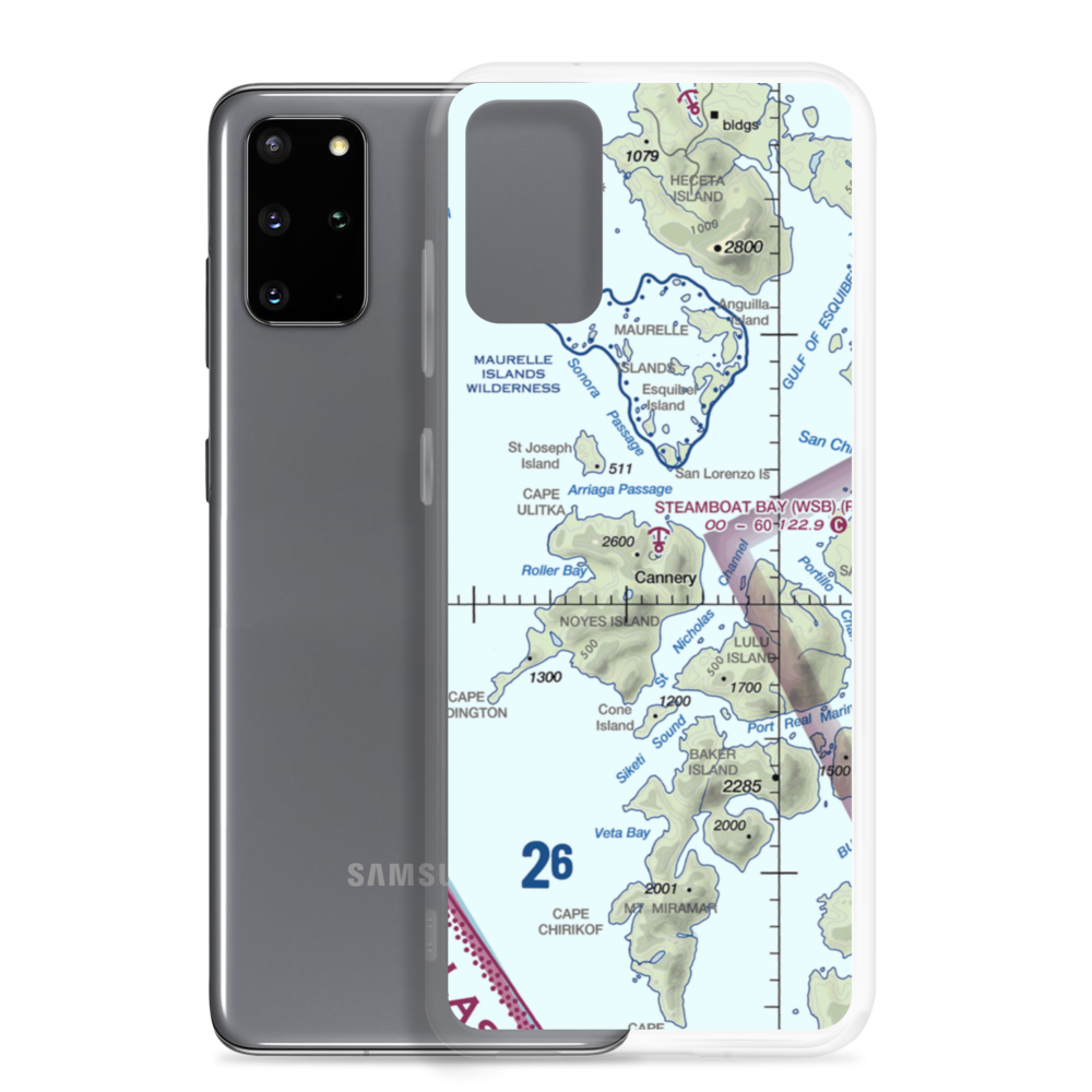 Steamboat Bay Seaplane Base (WSB) VFR Sectional Samsung Case Samsung Galaxy S20 Plus model shown