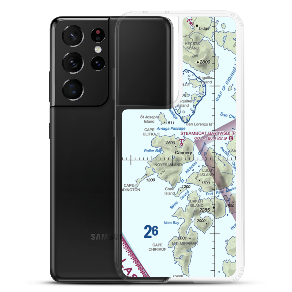 Steamboat Bay Seaplane Base (WSB) VFR Sectional Samsung Case Samsung Galaxy S21 Ultra model shown