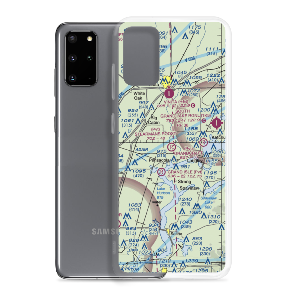 Stearmans Roost Airport (5OK3) VFR Sectional Samsung Case Samsung Galaxy S20 Plus model shown