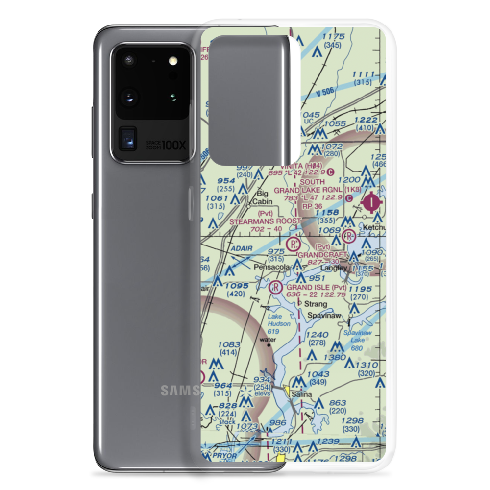 Stearmans Roost Airport (5OK3) VFR Sectional Samsung Case Samsung Galaxy S20 Ultra model shown