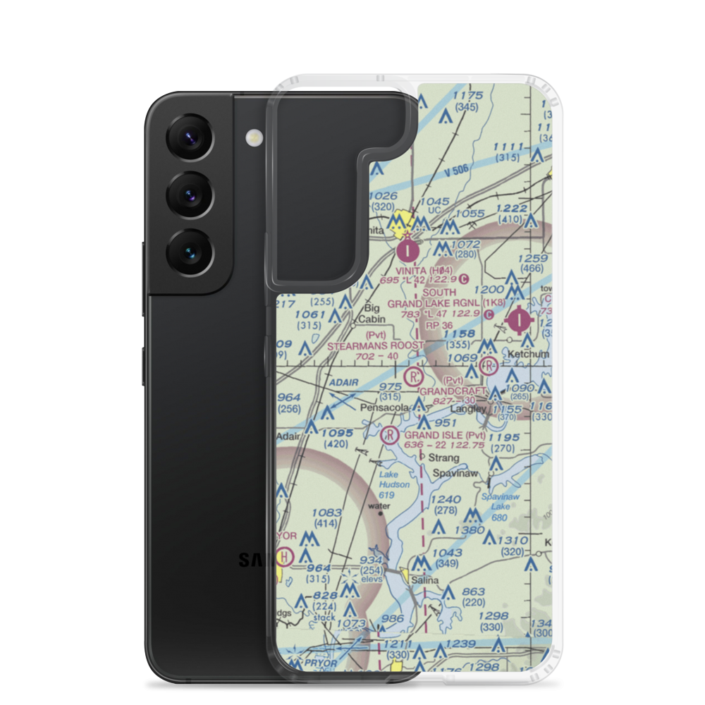 Stearmans Roost Airport (5OK3) VFR Sectional Samsung Case Samsung Galaxy S22 model shown