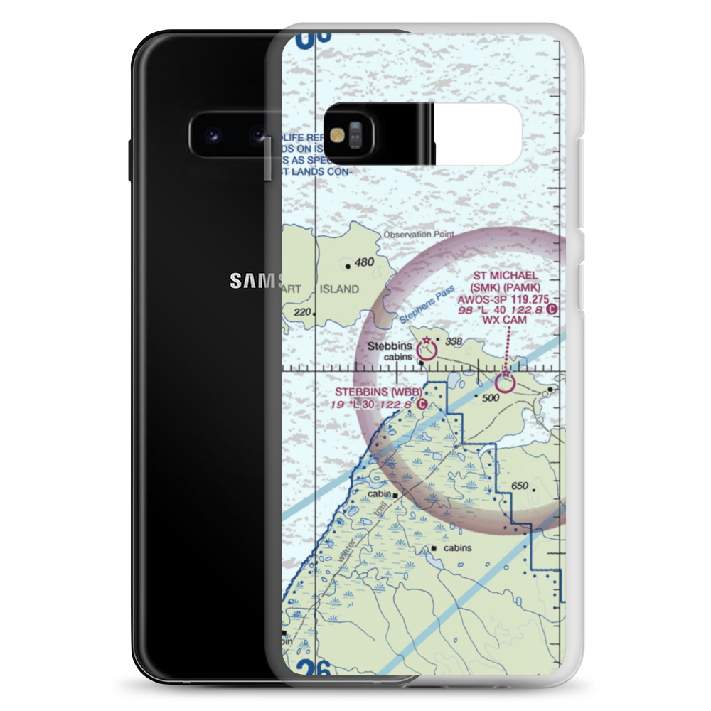 Stebbins Airport (WBB) VFR Sectional Samsung Case Samsung Galaxy S10+ model shown