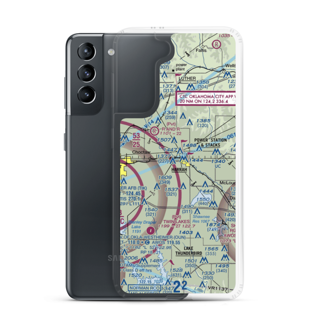 Steciak Strip (1OL2) VFR Sectional Samsung Case Samsung Galaxy S21 model shown