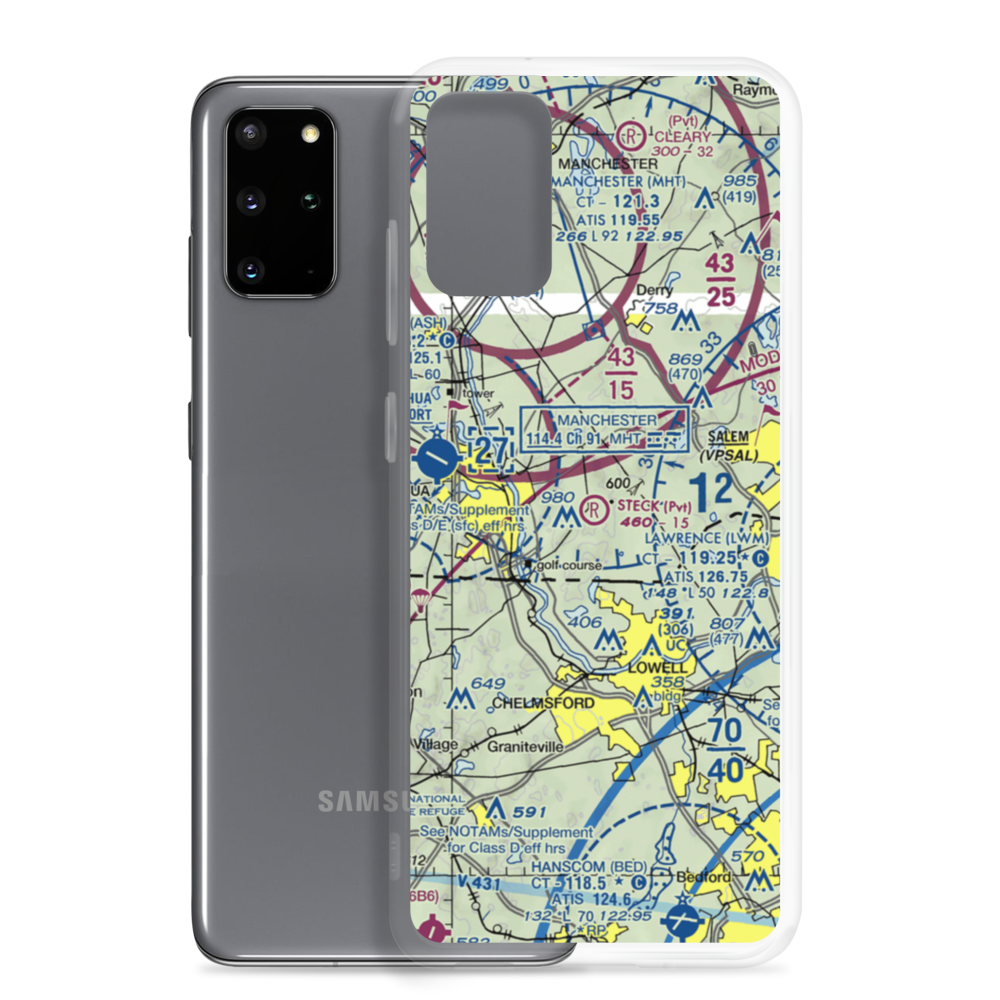 Steck Farm Airport (NH78) VFR Sectional Samsung Case Samsung Galaxy S20 Plus model shown