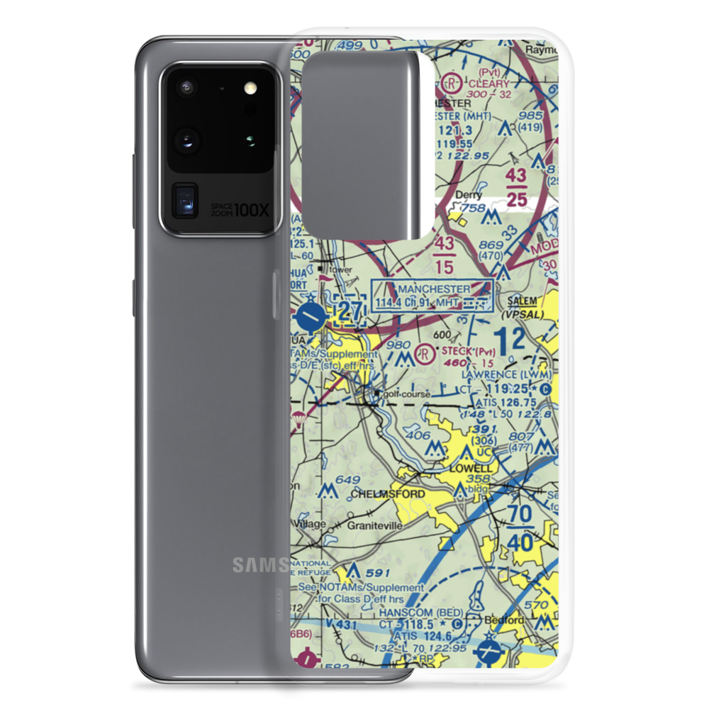 Steck Farm Airport (NH78) VFR Sectional Samsung Case Samsung Galaxy S20 Ultra model shown