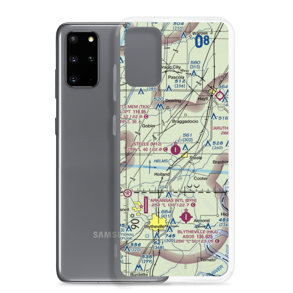 Steele Municipal Airport (M12) VFR Sectional Samsung Case Samsung Galaxy S20 Plus model shown