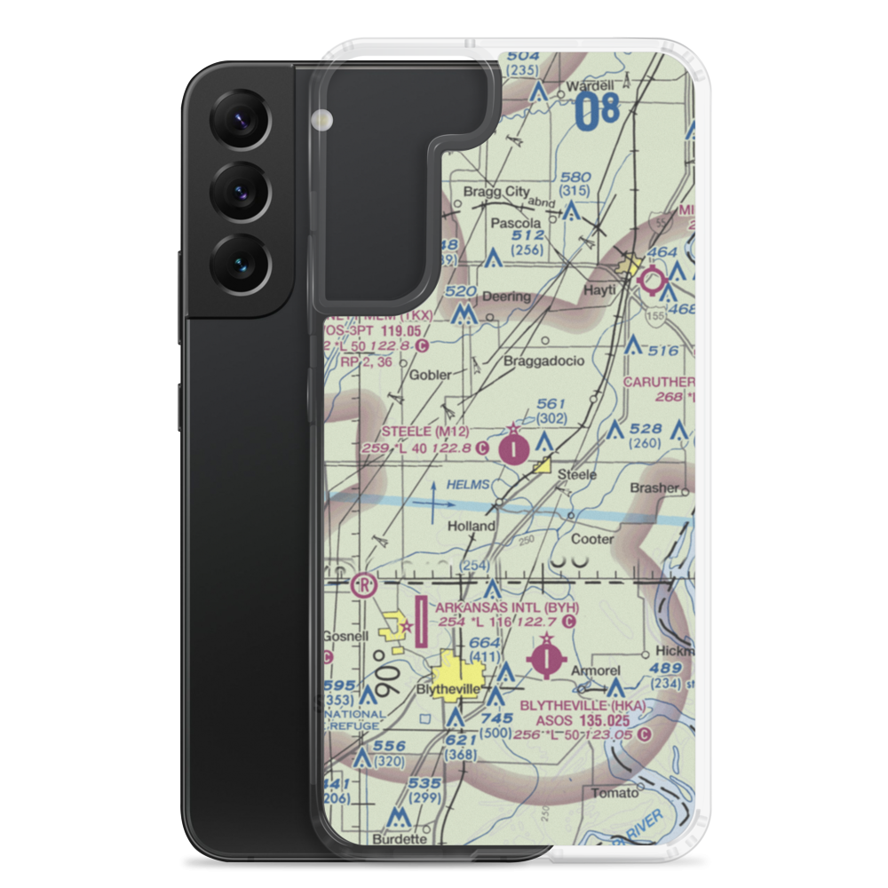 Steele Municipal Airport (M12) VFR Sectional Samsung Case Samsung Galaxy S22 Plus model shown