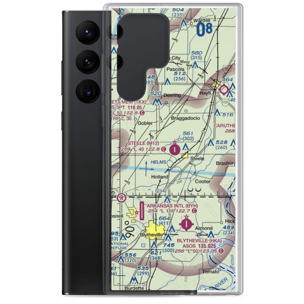 Steele Municipal Airport (M12) VFR Sectional Samsung Case Samsung Galaxy S22 Ultra model shown
