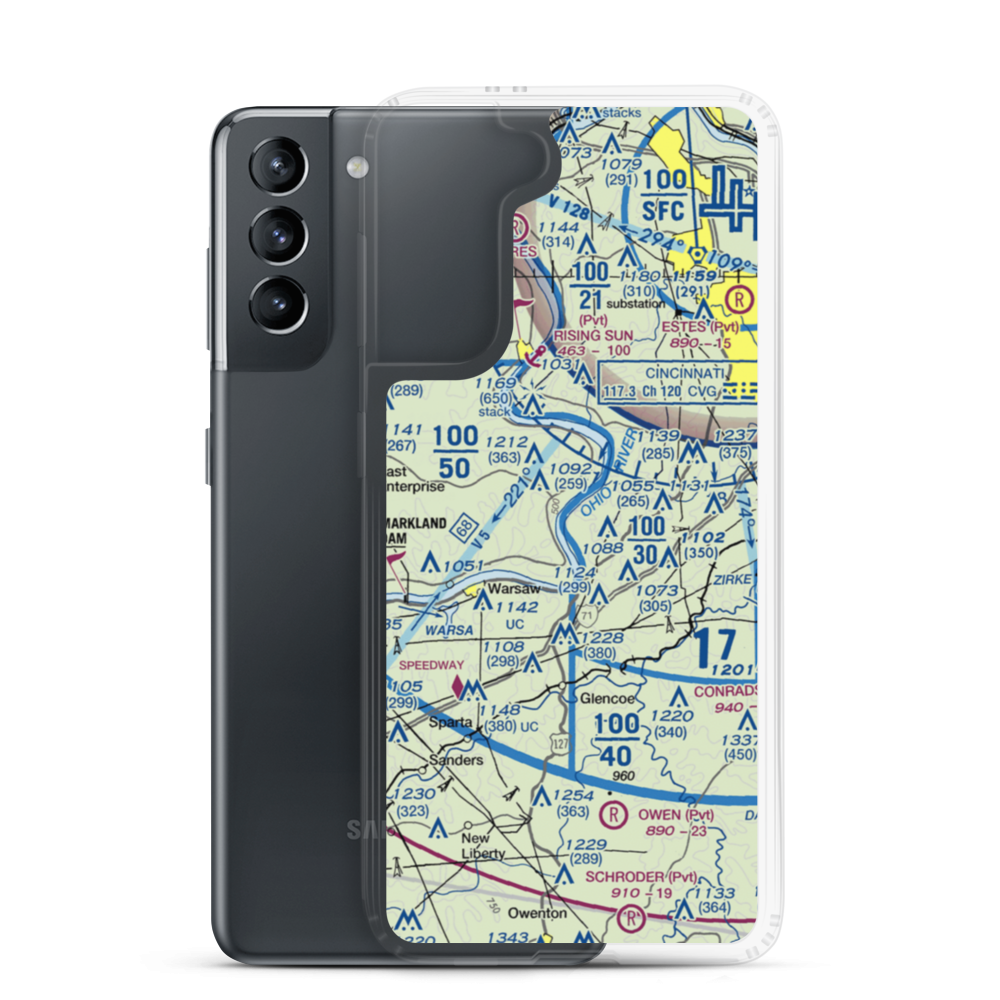 Steele's Bottom Airport (4KT4) VFR Sectional Samsung Case Samsung Galaxy S21 model shown