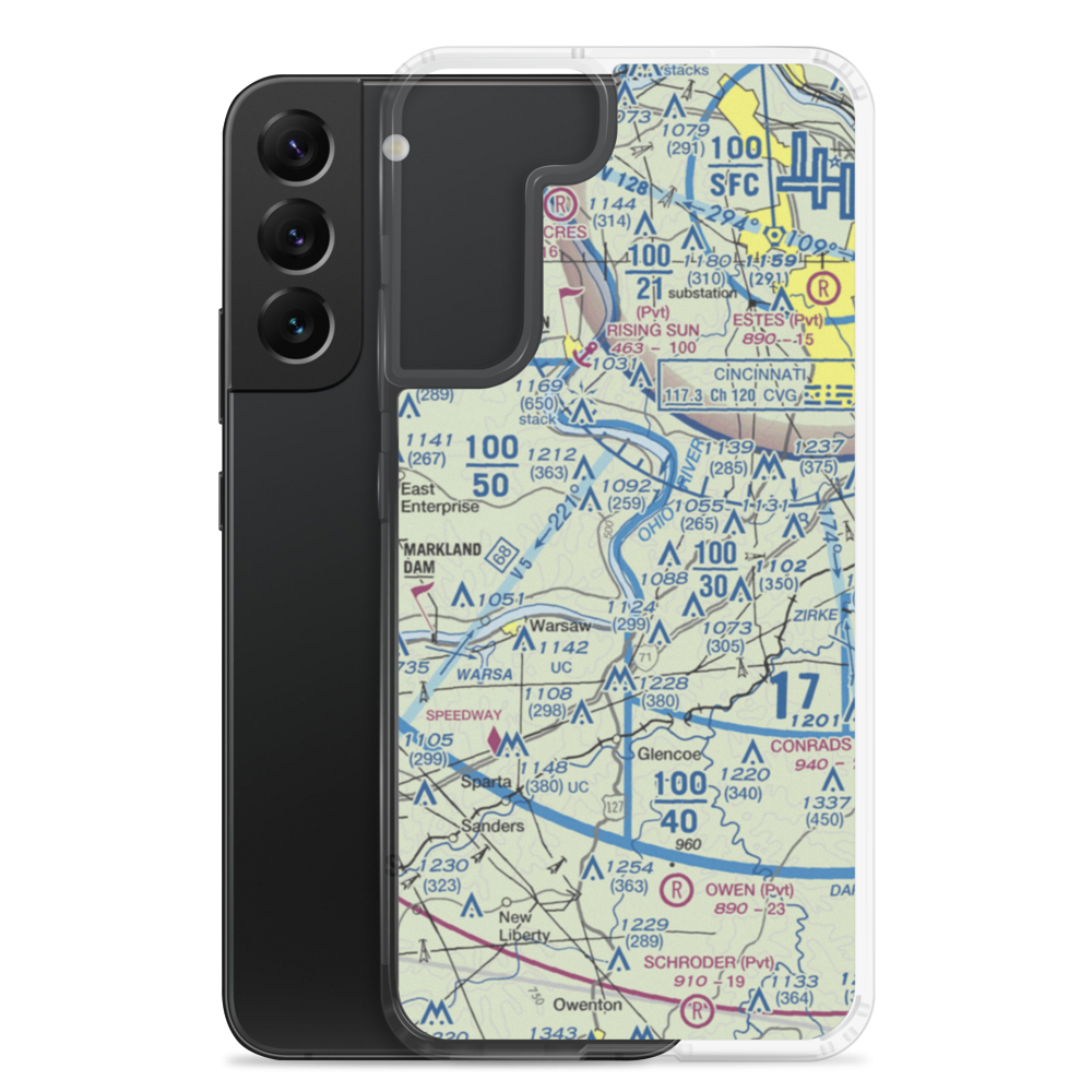 Steele's Bottom Airport (4KT4) VFR Sectional Samsung Case Samsung Galaxy S22 Plus model shown