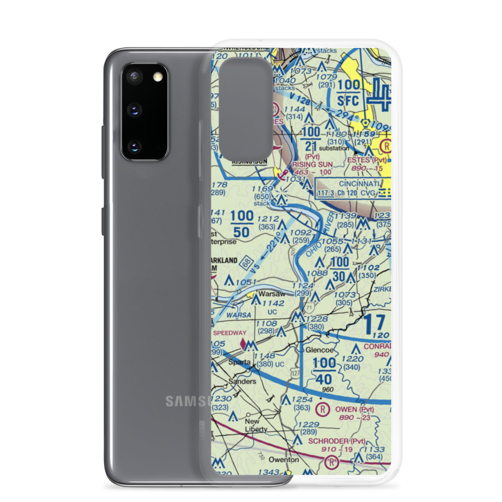 Steele's Bottom Airport (4KT4) VFR Sectional Samsung Case Samsung Galaxy S20 model shown