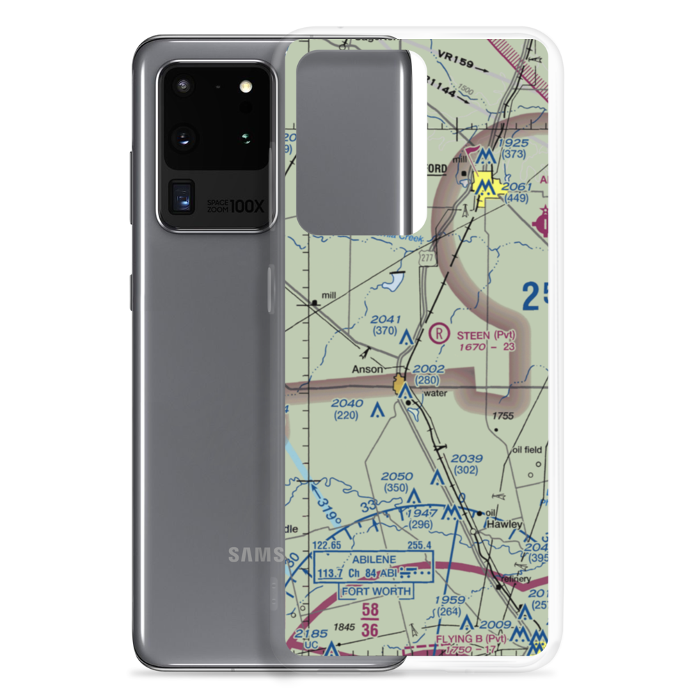 Steen Airport (TX20) VFR Sectional Samsung Case Samsung Galaxy S20 Ultra model shown