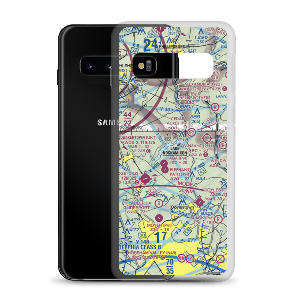 Stefanik Airport (PA36) VFR Sectional Samsung Case Samsung Galaxy S10 model shown