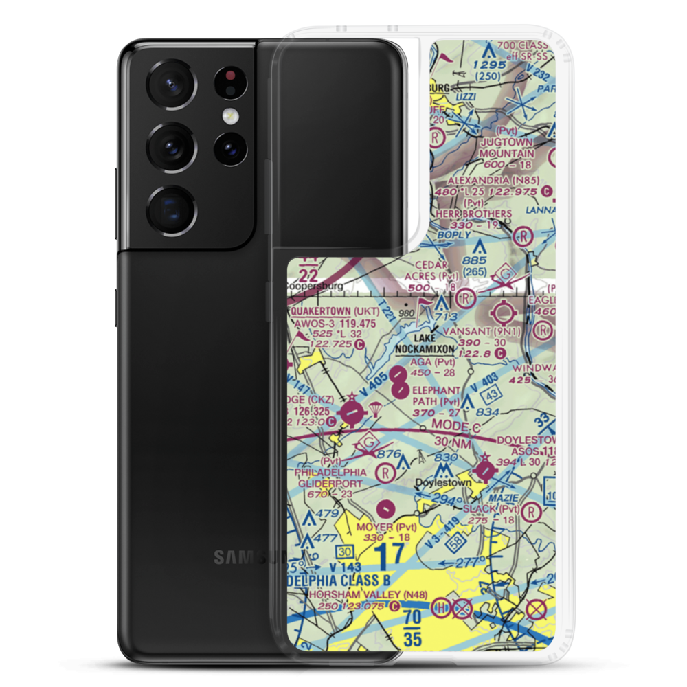 Stefanik Airport (PA36) VFR Sectional Samsung Case Samsung Galaxy S21 Ultra model shown