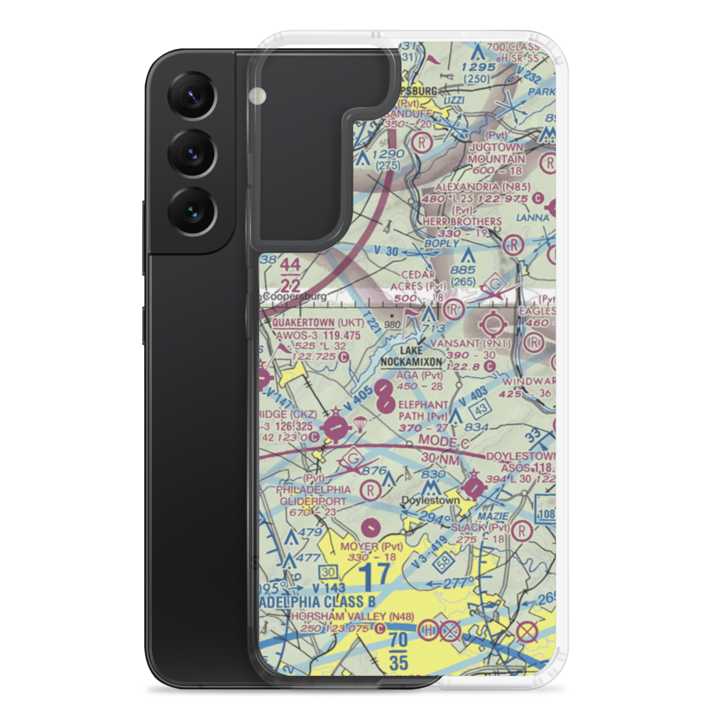 Stefanik Airport (PA36) VFR Sectional Samsung Case Samsung Galaxy S22 Plus model shown