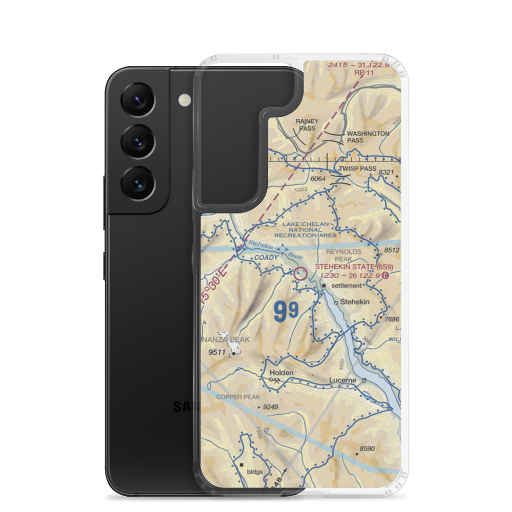Stehekin State Airport (6S9) VFR Sectional Samsung Case Samsung Galaxy S22 model shown