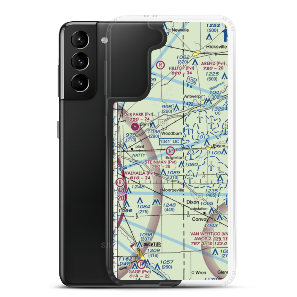 Steinman Airport (53II) VFR Sectional Samsung Case Samsung Galaxy S21 Plus model shown