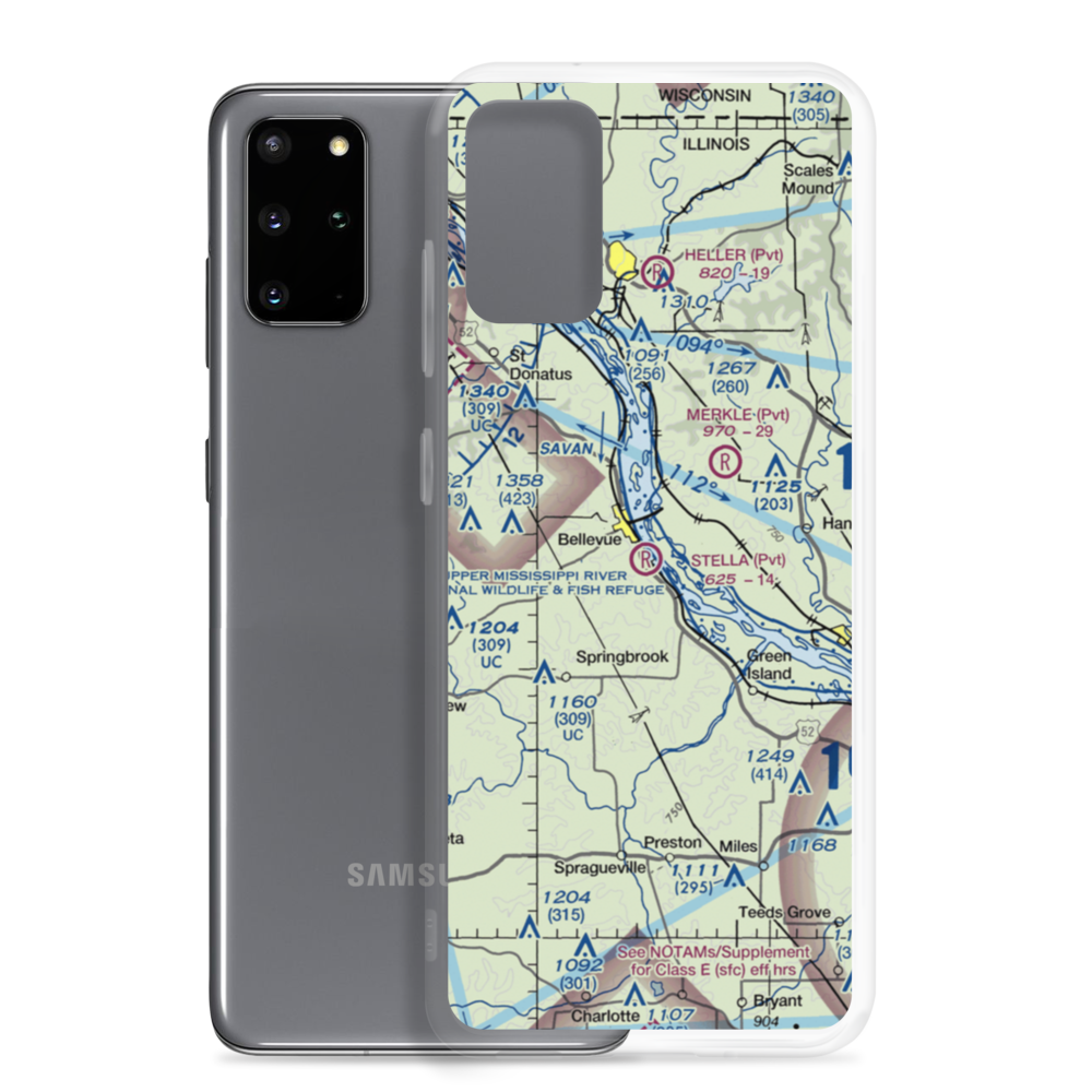Stella Airport (15IA) VFR Sectional Samsung Case Samsung Galaxy S20 Plus model shown
