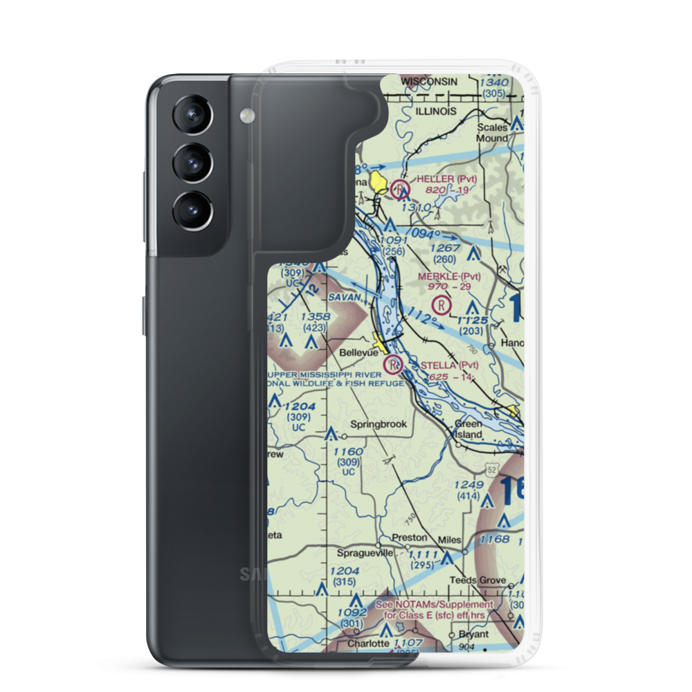 Stella Airport (15IA) VFR Sectional Samsung Case Samsung Galaxy S21 model shown